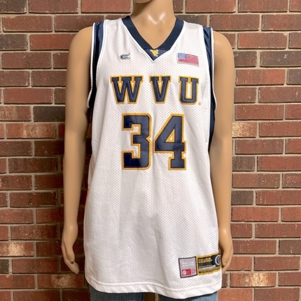 Colosseum West Virginia Mountaineers White Basketball Jersey Size Medium